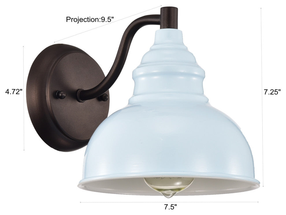 Ironclad Industrial 1 Light Oil Rubbed Bronze Indoor Wall Sconce 8" Wide