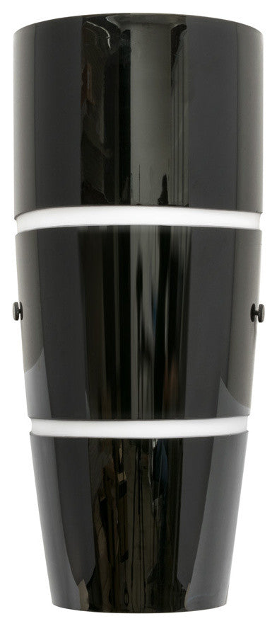 Madison 17" Black LED Handcrafted Glass Wall Sconce, Black 2700K 90Cri