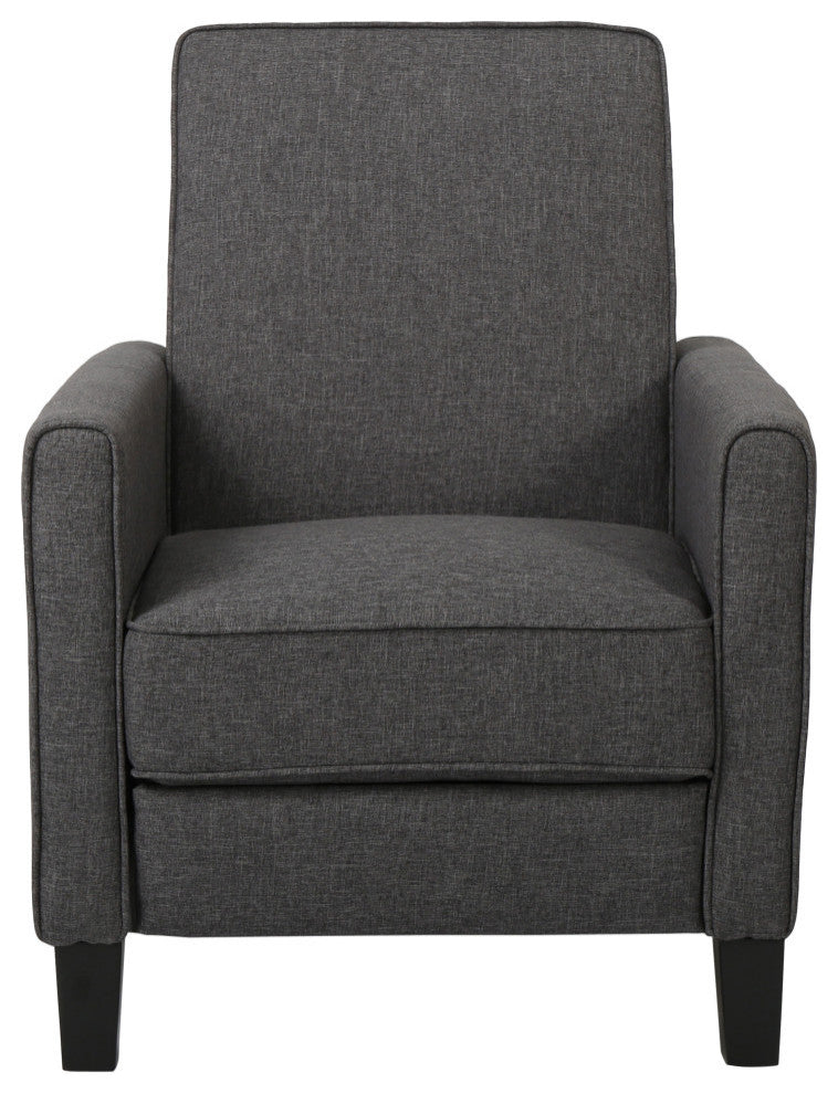 Susan Fabric Recliner, Set of 2, Smoke and Dark Brown