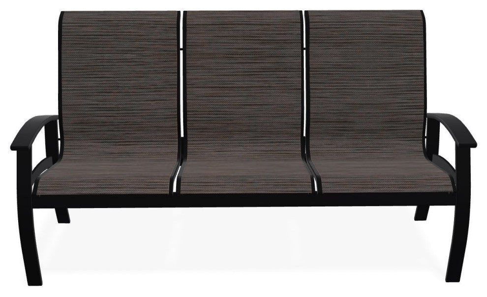 Belle Isle Sling 3-Seat Outdoor Sofa, James/Black