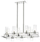 Zlite 4008-10PN 10-Light Island/Billiard, Clear