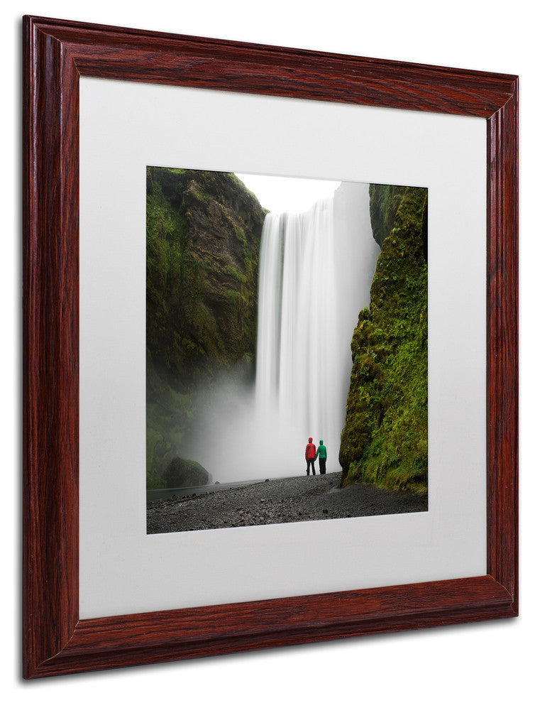 Philippe Sainte-Laudy ''Skogafoss for Two'' Matted Framed Art