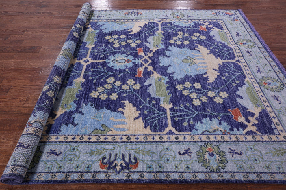 Hand Knotted Turkish Oushak Wool Rug 8' 0" X 10' 2" - Q13632