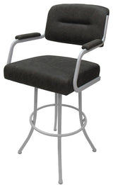 Swivel Counter Metal Bar Stool, Northwest Elk - White, 26"