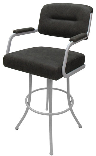 Swivel Counter Metal Bar Stool, Northwest Elk - White, 26"