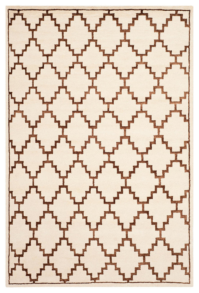 Safavieh Mosaic Mos160A Ivory, Brown Area Rug