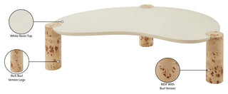 Thor Coffee Table, Natural, 59.5" W x 36" D x 16" H