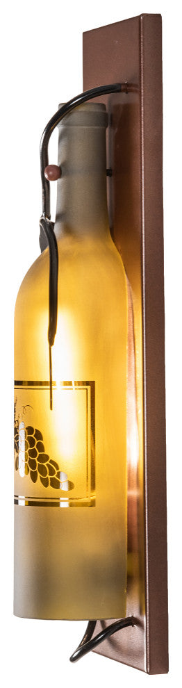 6 Wide Tuscan Vineyard Wine Bottle Wall Sconce