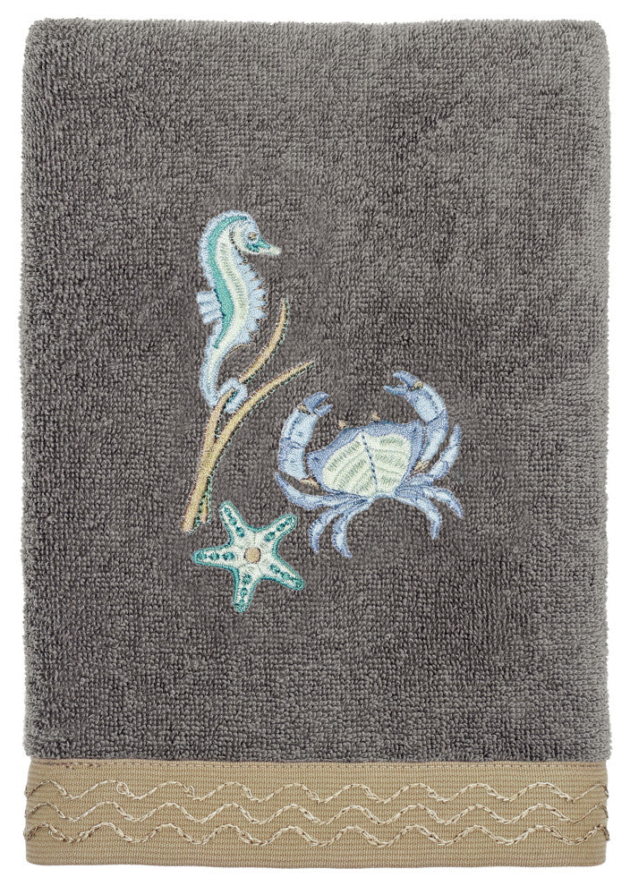 Linum Home Textiles 100% Turkish Cotton AARON 4PC Embellished Towel Set