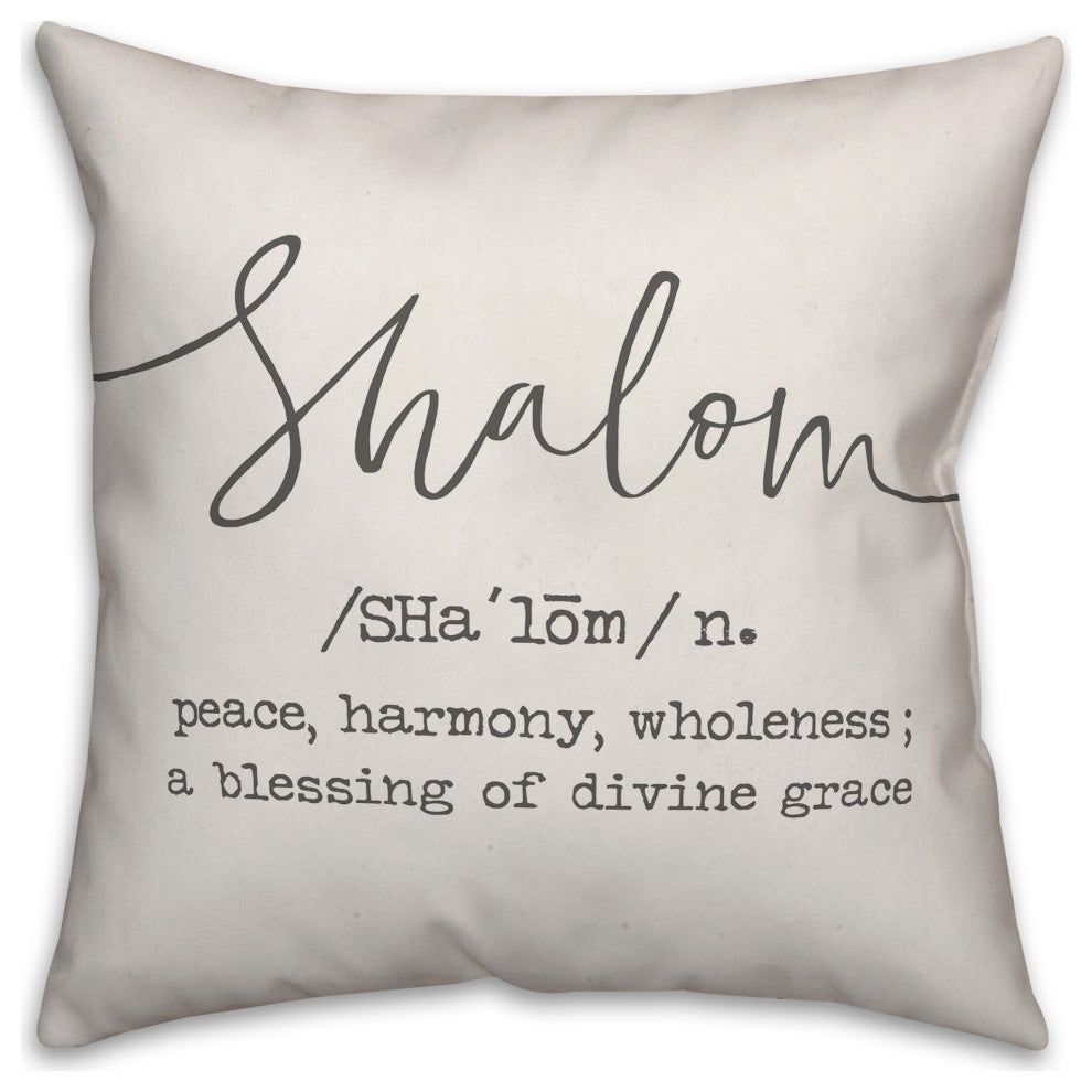 Shalom Definition 18"x18" Throw Pillow