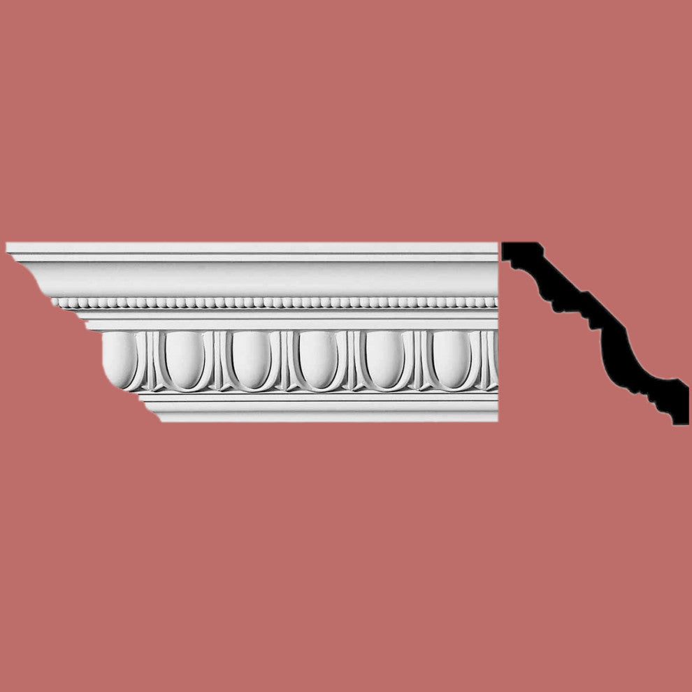 Ornate Cornice White Urethane Design 16 Pieces Totaling 1536" Length