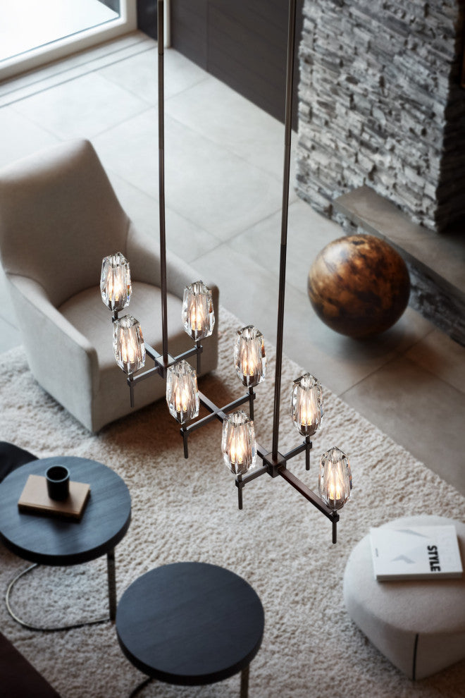 Hinkley Lighting 38256 Ana 8 Light 46"W Linear Chandelier - Heritage Brass