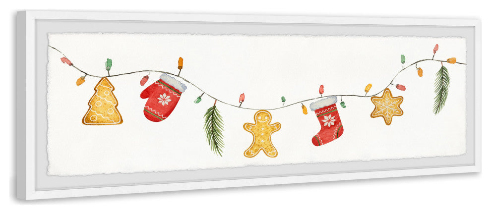 "Crafty Christmas Decor" Framed Painting Print, 45x15