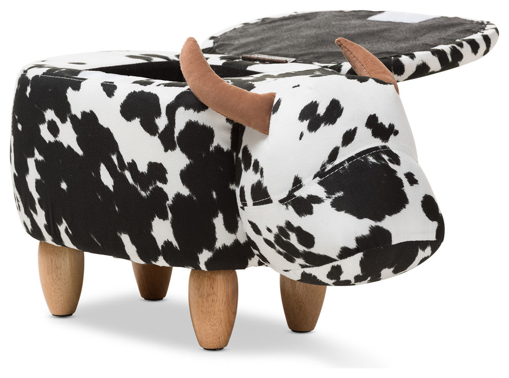 Mignonne Contemporary Wool Upholstered Buffalo Storage Ottoman