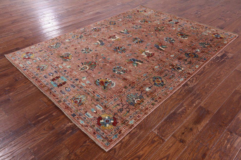 Persian Tabriz Handmade Wool Rug 5' 7" X 7' 9" - Q12364