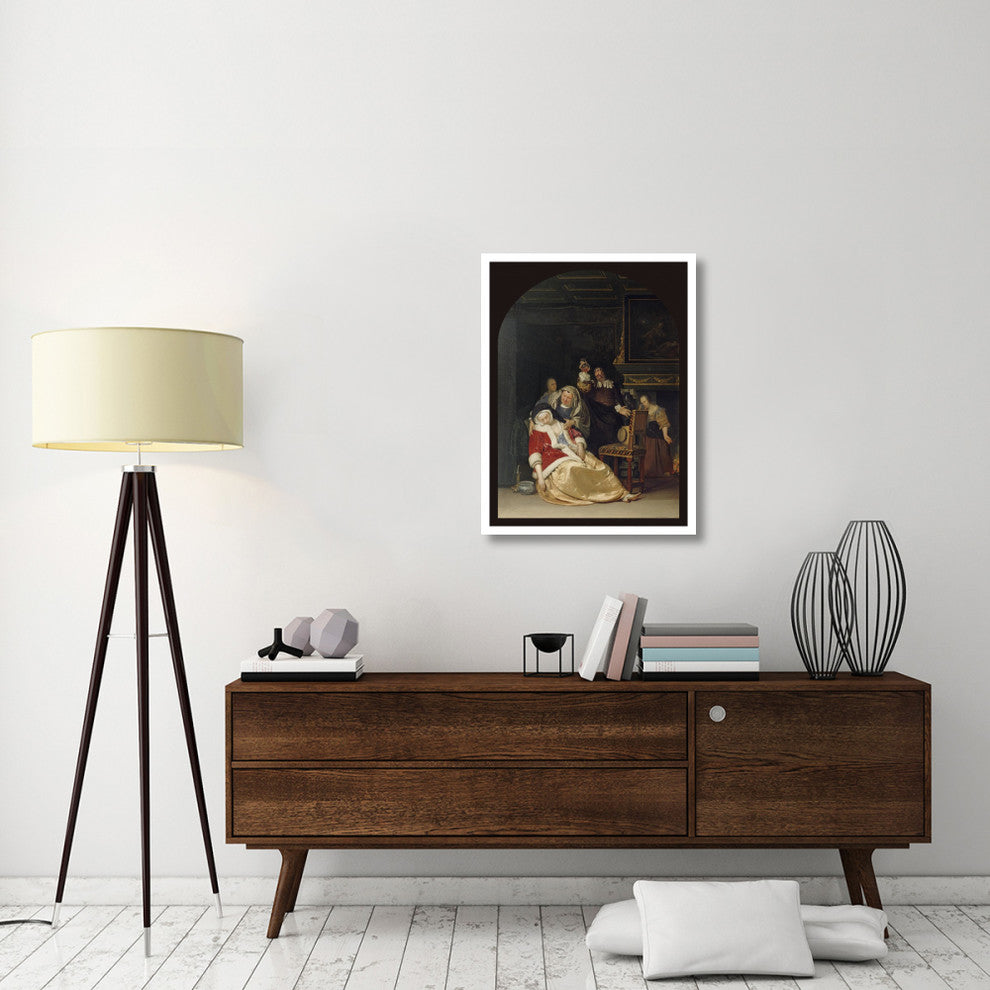 "The Doctor's Visit" Digital Paper Print by Frans van Mieris, 26"x34"