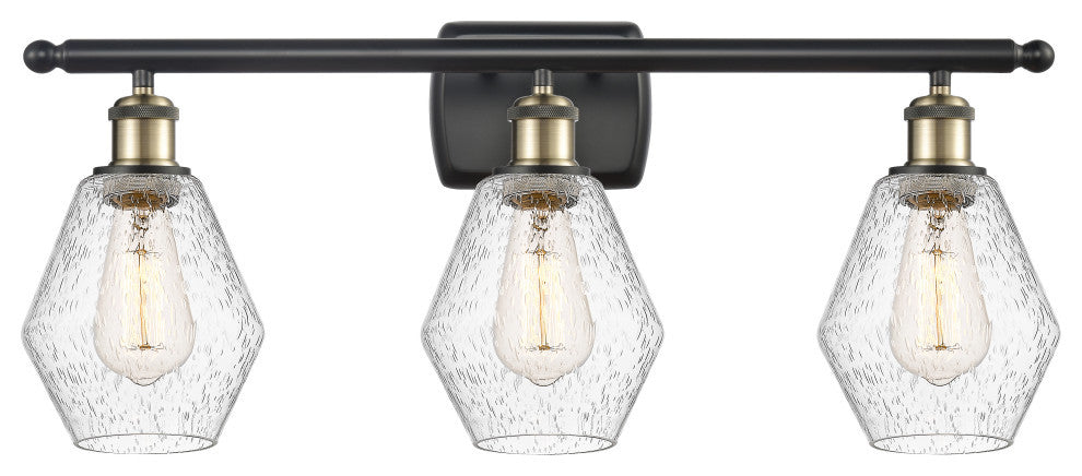 Innovations 516-3W-BAB-G654-6-LED 3-Light Bath Vanity Light, Black Antique Brass