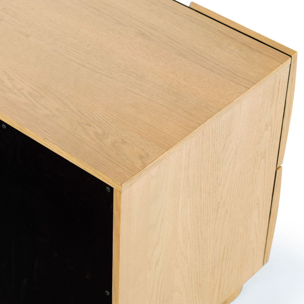 Safavieh Couture Beethoven 2 Drawer Nightstand, Natural