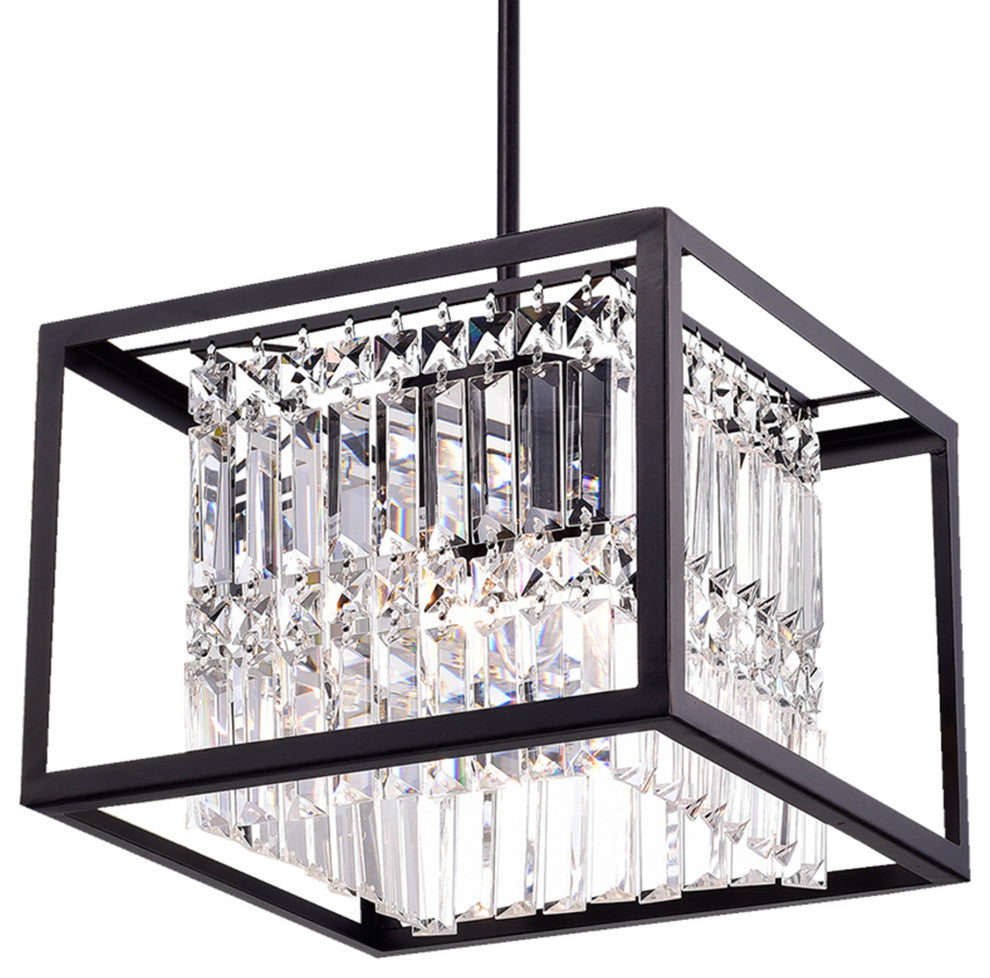 WAREHOUSE OF TIFFANY'S RL8194BL Ketalin 16 in. 4-Light Indoor Clear Finish