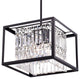 WAREHOUSE OF TIFFANY'S RL8194BL Ketalin 16 in. 4-Light Indoor Clear Finish