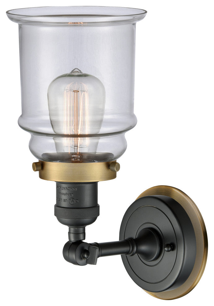 INNOVATIONS LIGHTING 203BK-BPBB-HRBB-G182 Canton 1 Light Mixed Metals Sconce