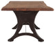 Blayne 80-Inch Live Edge Dining Table with Antique Zinc Base