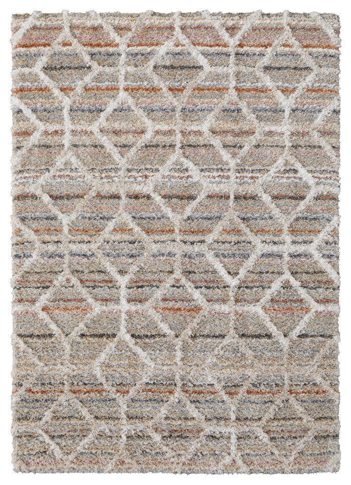 Weave & Wander Caide Contemporary Rug, Beige/Multi, 10'x14'