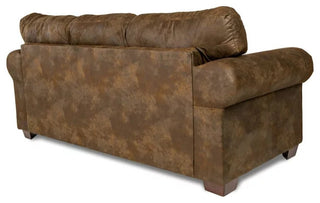 Classic Style Sofa with Buckskin Microfiber Upholstery and Nailhead Accents