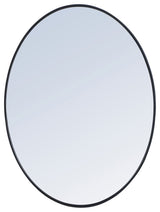 Elegant Decor MR4630BK Metal Frame Oval Mirror, 40", Black