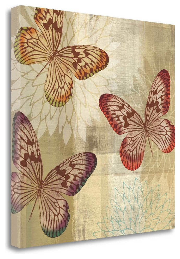 "Tropical Butterflies I" By Tandi Venter, Giclee Print on Gallery Wrap Canvas