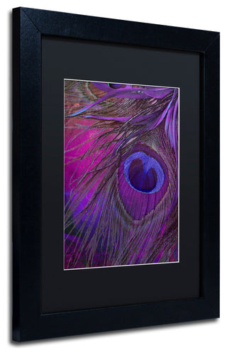 Color Bakery 'Peacock Candy IV' Art, Black Frame, Black Matte, 11"x14"