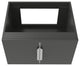 CastelloUSA Alpine 24" Wall Mounted Vanity, Base Only, Black, Brushed Nickel