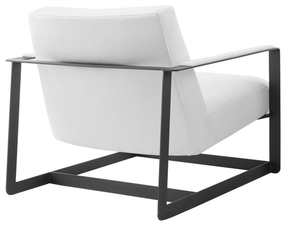 Accent Chair, Fabric, Black White, Modern, Living Lounge Hotel Lobby Hospitality