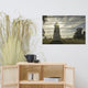 Faux Rustic Reclaimed Wood Turkey Point Lighthouse Unframed Wall Art Prints, 24" X 36"