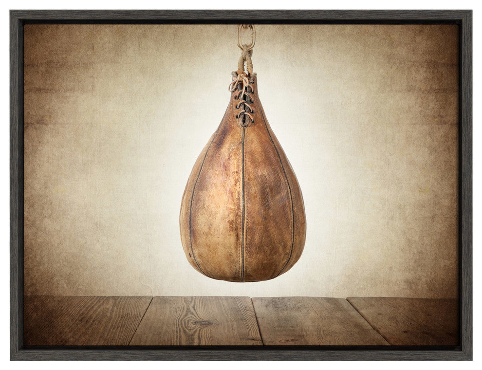 Sylvie Boxing Speedbag Framed Canvas by Shawn St. Peter, Gray 18x24