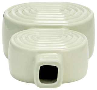 Ceramic 10" Stacked Circles Vase, Cucumber