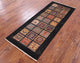 2' 8" X 6' 7" Handmade Black Persian Garden Design Wool Runner Rug Q10685