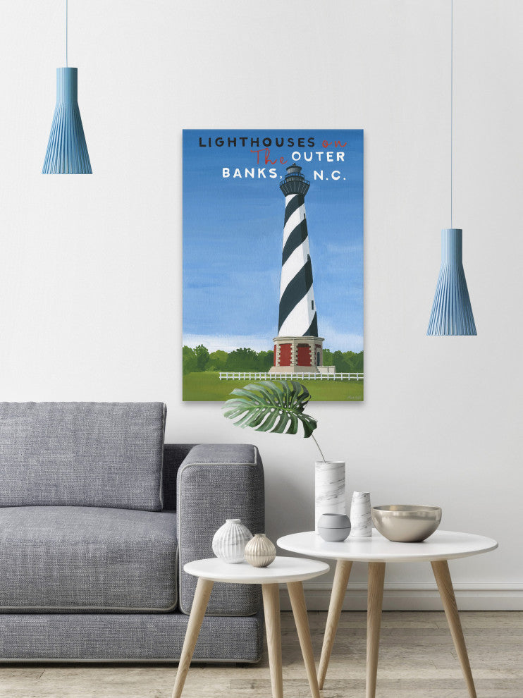 "The Lighthouse" Painting Print on Wrapped Canvas, 24x36