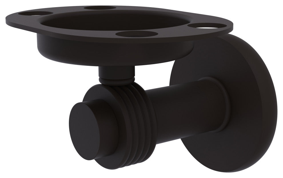 Mercury Tumbler and Toothbrush Holder with Groovy Accents, Oil Rubbed Bronze