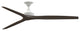 Fanimation Spitfire 72" Fan, matte White Motor, Dark Walnut Wood Blades