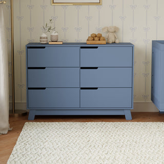Hudson 6-Drawer Assembled Double Dresser, Cove Blue