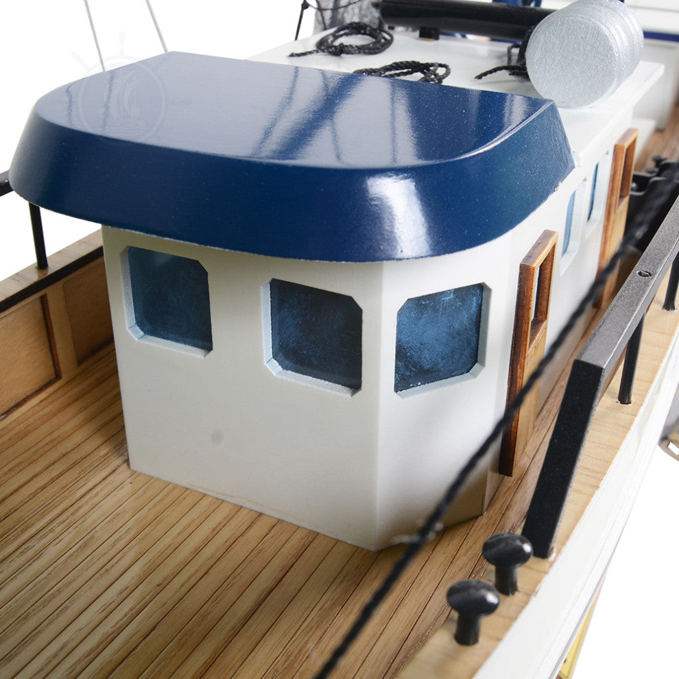 Shrimp Boat Wooden Handcrafted boat model
