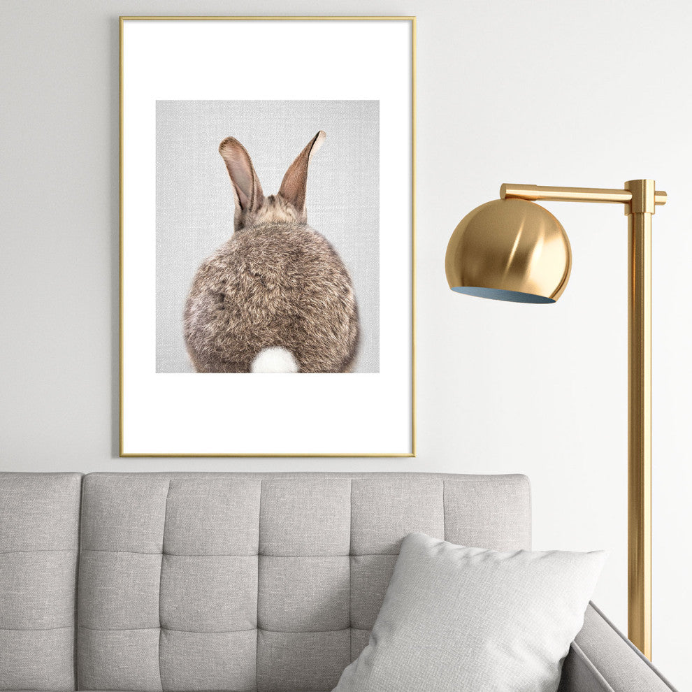 Gal Design Rabbit Tail Colorful Metal Framed Art Print