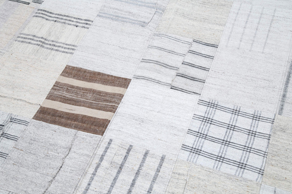 Rug N Carpet - Handmade Oriental 8' 0'' x 10' 0'' Unique Patchwork Kilim Rug