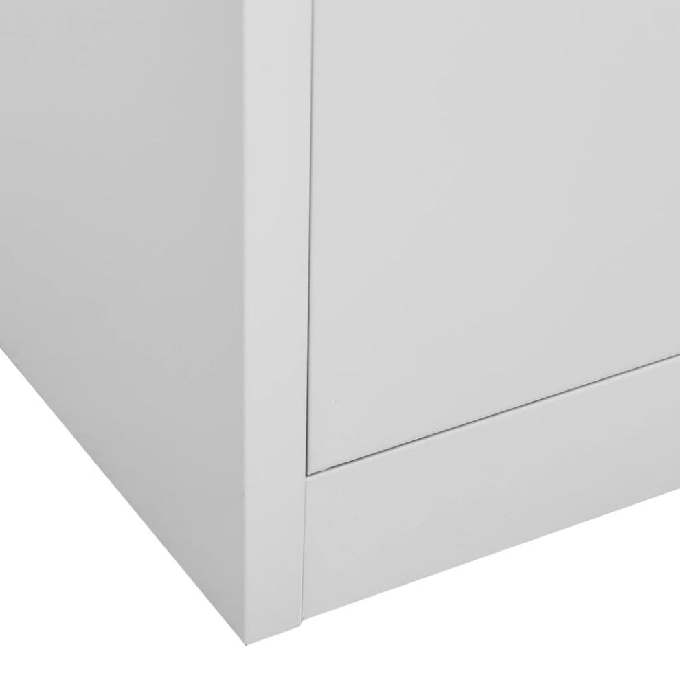 Close-up edge/corner of cabinet on white background.