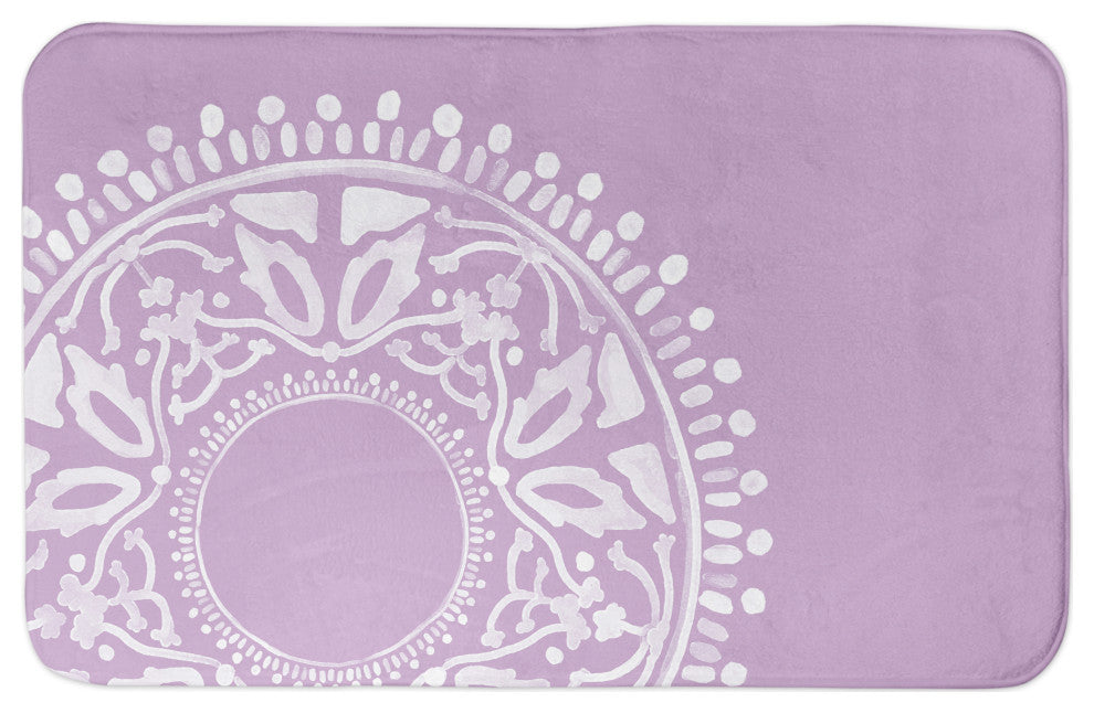Purple Boho Circle 21x34 Bath Mat