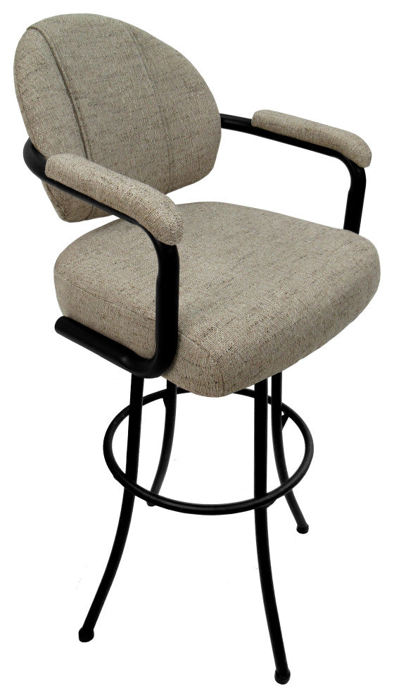Swivel Counter 26", 30" or Extra Tall 34" Metal Bar Stool M-70, Hemsath Driftwood - Black, 30"
