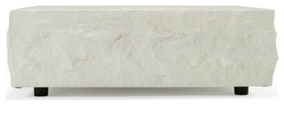Modrest Quarry Modern Off-White Square Coffee Table