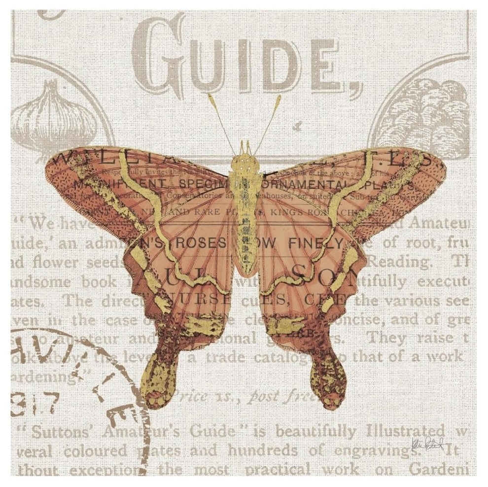 "Bookshelf Botanical X" Digital Paper Print by Katie Pertiet, 32"x32"