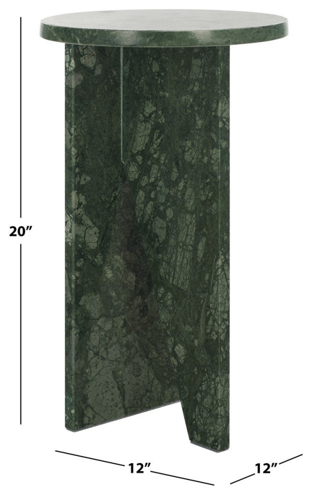 Safavieh Couture Devlin Marble Drink Table, Green